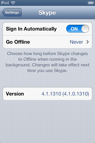 Skype Settings