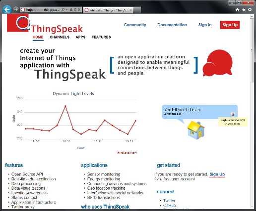 ThingSpeak Home Page