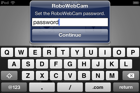 RoboWebCam Password